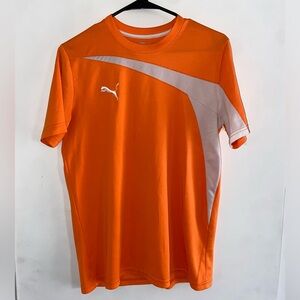 Puma Men's Vibrant Orange Tee with White Accents